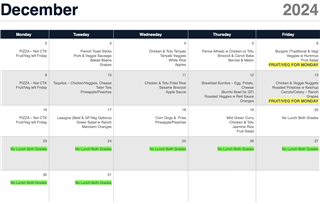 December 2024 Lunch Registration