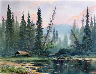 Plein Air Painting at Chena Hot Springs Resort