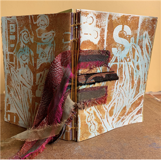Woven Stitch Collagraph Book