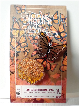 Vintage Monarchs Limited Edition Enamel Pin by Brianna Reagan