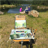 Plein Air Painting at Chena Hot Springs Resort