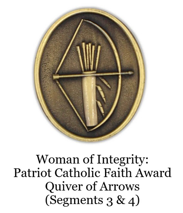 American Heritage Girls Patriot Catholic Faith Award (Quiver of Arrows)