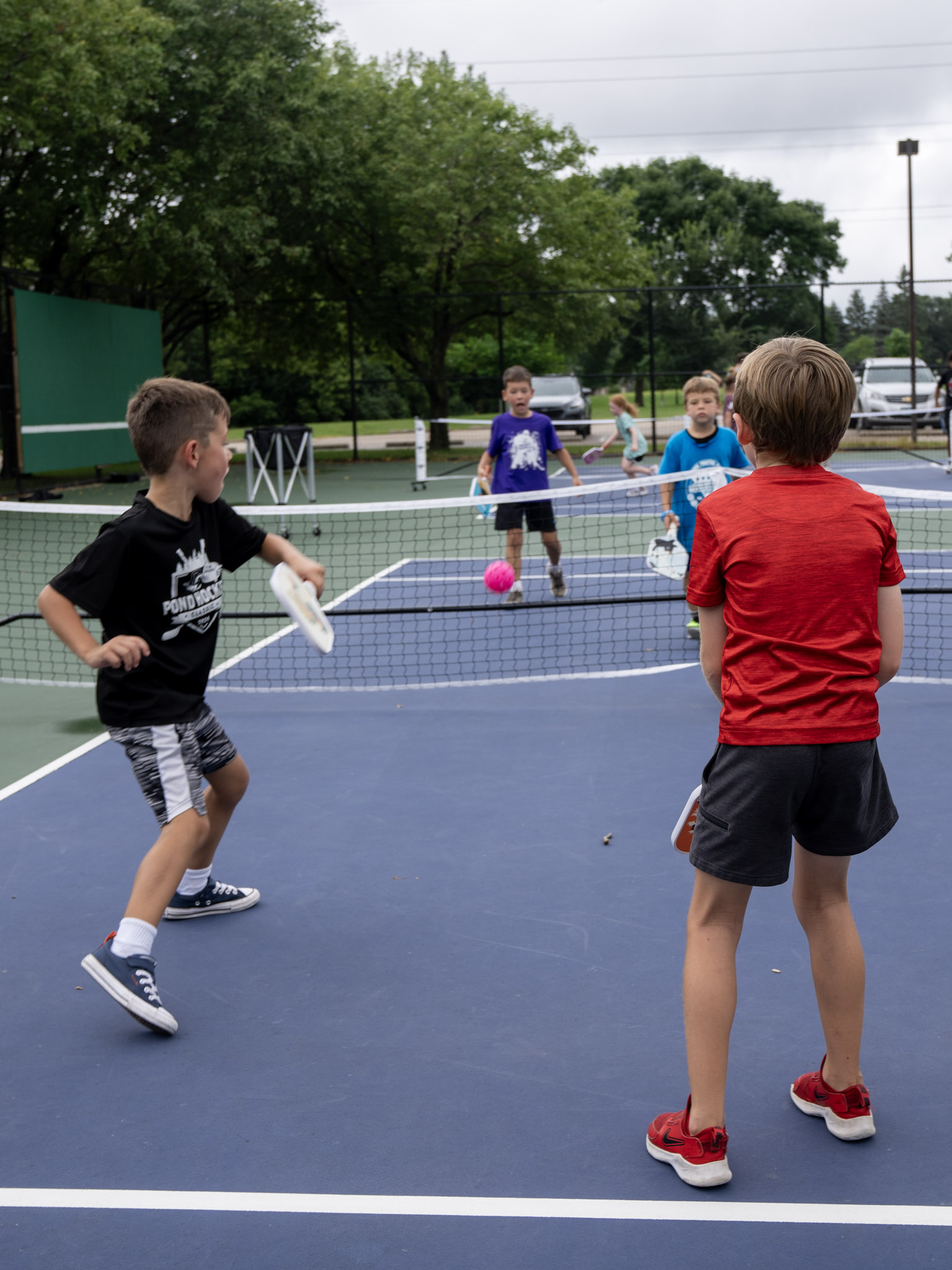 Athletes playing a game