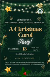 7th Grade Event: A Christmas Carol Party