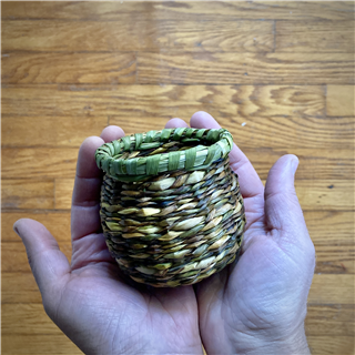 Miniature Baskets with Iris and Daylily Leaves