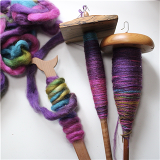 Carding for Spindle Play–Cops & Draws (Holiday in the Mountains)