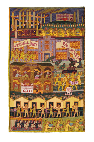 Punch Needle Embroidered Tapestry
