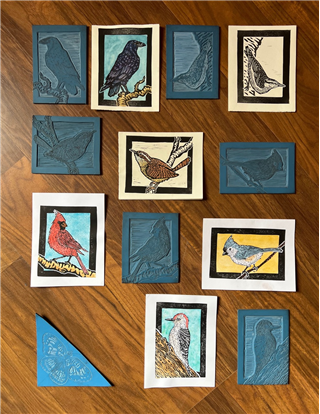 Birding, Journaling & Block Printing