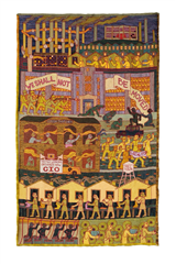 Punch Needle Embroidered Tapestry