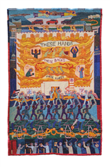 Punch Needle Embroidered Tapestry