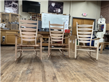 Six-slat Appalachian Ladder Back Rocking Chair & Woven Seat