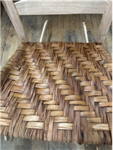 Six-slat Appalachian Ladder Back Rocking Chair & Woven Seat