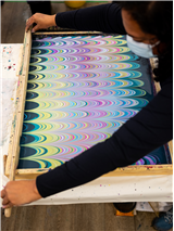 Marbling in the Chena River Style