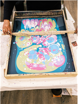 Marbling in the Chena River Style