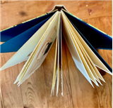 Sewn-board Binding with Marbled Papers