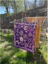 Woodblock Batik–Beeswax on Fabric