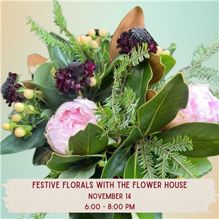 600 - Festive Floral Arrangements with Flower House